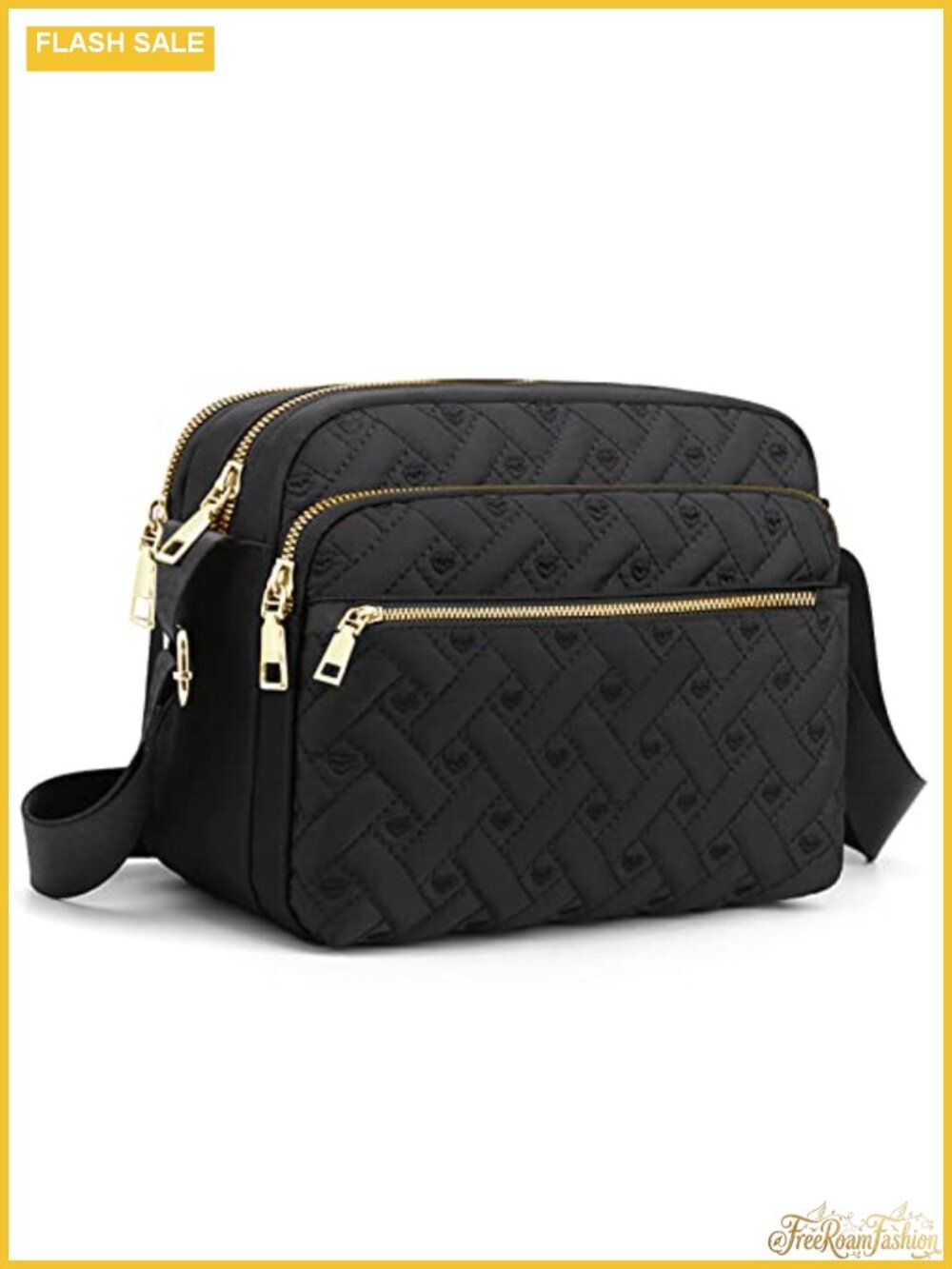 Nylon Crossbody Bag Women Quilted Handbag Travel Purse
